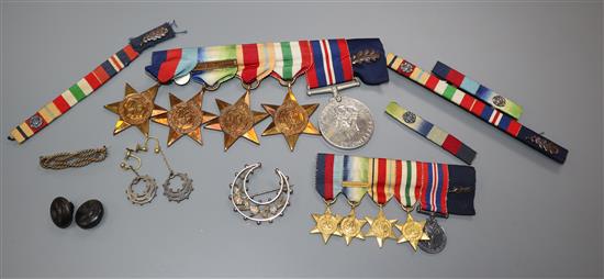 A group of WWII medals